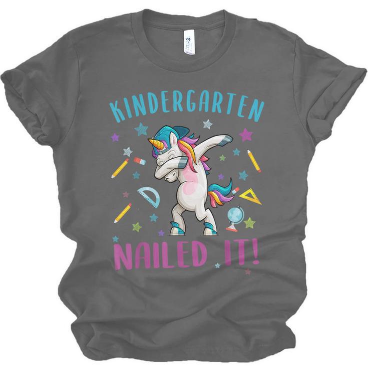 Dabbing Kindergarten Unicorn Graduation Class 2021 Nailed It Unisex Jersey T-Shirt
