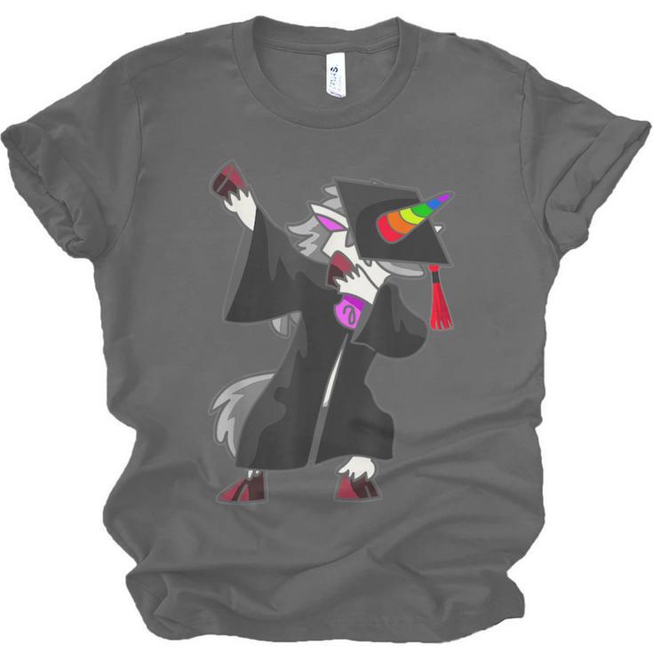 Dabbing Unicorn Cap And Gown Graduate 2021 Graduation Day Unisex Jersey T-Shirt