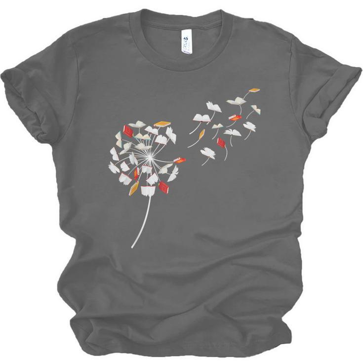 Dandelion Books Book Lover Reading Bookworm Reader Unisex Jersey T-Shirt
