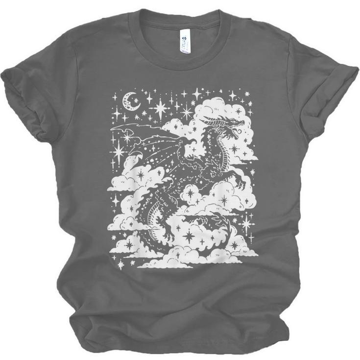 Dark Academia Fantasy Dragon Book Lover Bookish Goblincore Unisex Jersey T-Shirt Dark Academia Fantasy Dragon Book Lover Bookish Goblincore Unisex Jersey T-Shirt