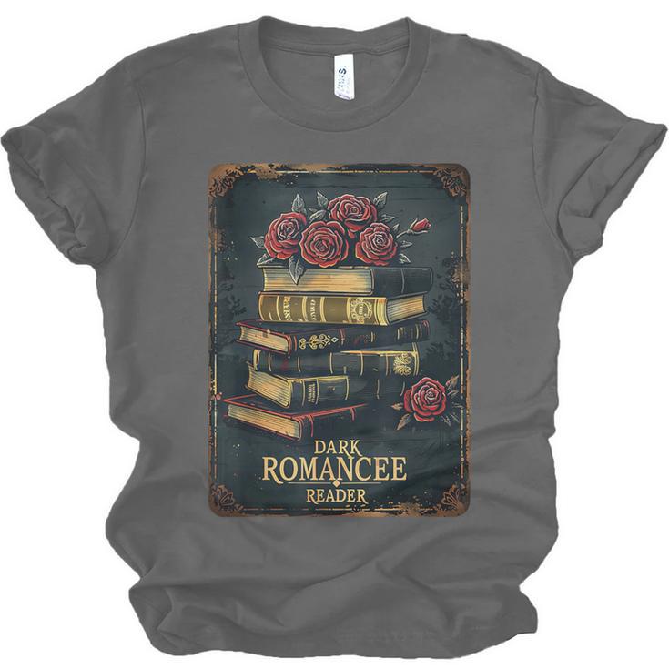 Dark Romance Reader Vintage Floral Book Lover Unisex Jersey T-Shirt Dark Romance Reader Vintage Floral Book Lover Unisex Jersey T-Shirt
