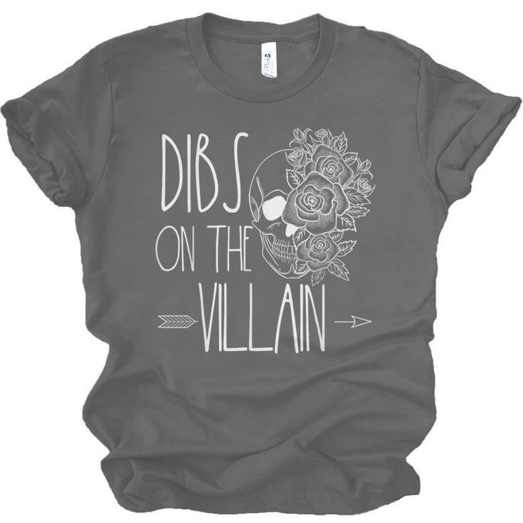 Dibs On The Villain Spicy Books Women Smutty Merch Romantasy Unisex Jersey T-Shirt