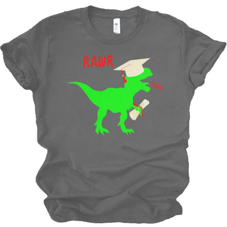 Dinosaur Rawr Diploma Grad Graduate Graduation Unisex Jersey T-Shirt