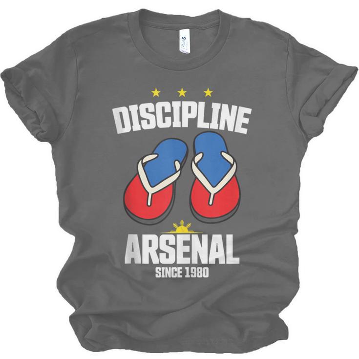 Discipline Arsenal Pinoy Nostalgia Filipino Tsinelas Unisex Jersey T-Shirt Discipline Arsenal Pinoy Nostalgia Filipino Tsinelas Unisex Jersey T-Shirt