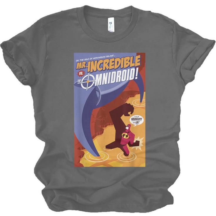 Disney Pixar The Incredibles Omnidroid Comic Book Cover Unisex Jersey T-Shirt Disney Pixar The Incredibles Omnidroid Comic Book Cover Unisex Jersey T-Shirt