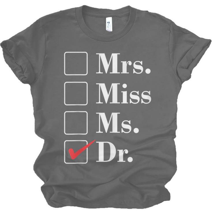 Doctor Graduation Honorific Titles List Unisex Jersey T-Shirt