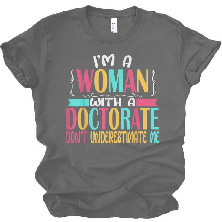 Doctorate Degree PhD Graduation PsyD Woman EdD Psychology Unisex Jersey T-Shirt