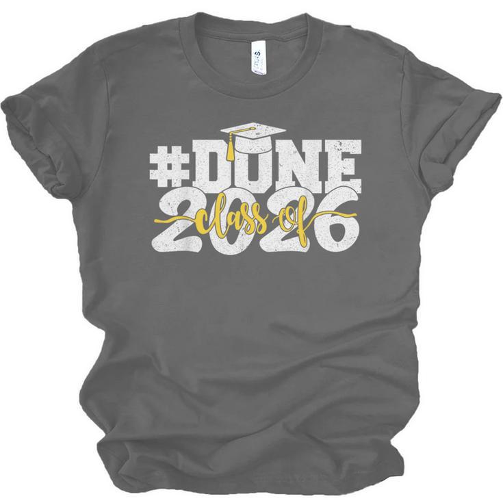 Done Class Of 2026 Graduation 2026 Senior Graduate School Unisex Jersey T-Shirt