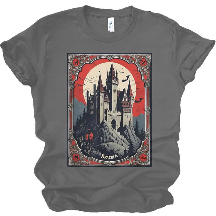 Dracula's Castle Book Cover Illustration Unisex Jersey T-Shirt Dracula's Castle Book Cover Illustration Unisex Jersey T-Shirt