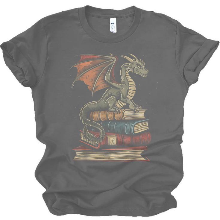 Dragon Fantasy Book Lover Book Nerd Unisex Jersey T-Shirt Dragon Fantasy Book Lover Book Nerd Unisex Jersey T-Shirt