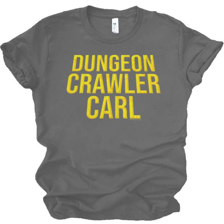 Dungeon Crawler Carl Yellow Text Logo LitRPG Series Book Unisex Jersey T-Shirt