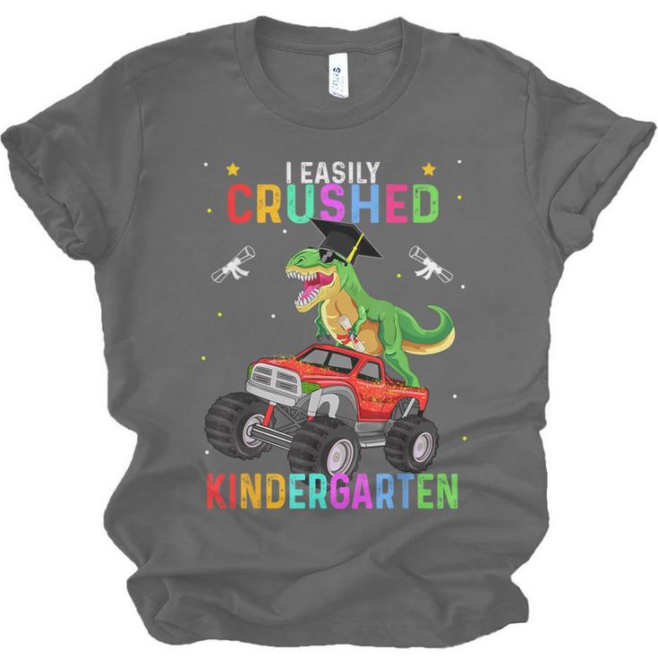 I Easily Crushed Kindergarten Graduation 2022 Truck Dinosaur Unisex Jersey T-Shirt