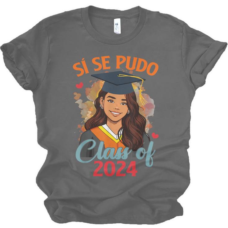 Educated Latina Graduation Day Grad Si Se Pudo Class Of 2024 Unisex Jersey T-Shirt