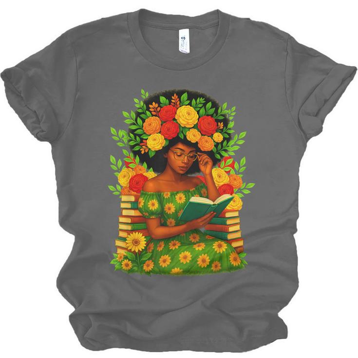 Educated Women Girls Reading Book Black History Month Unisex Jersey T-Shirt