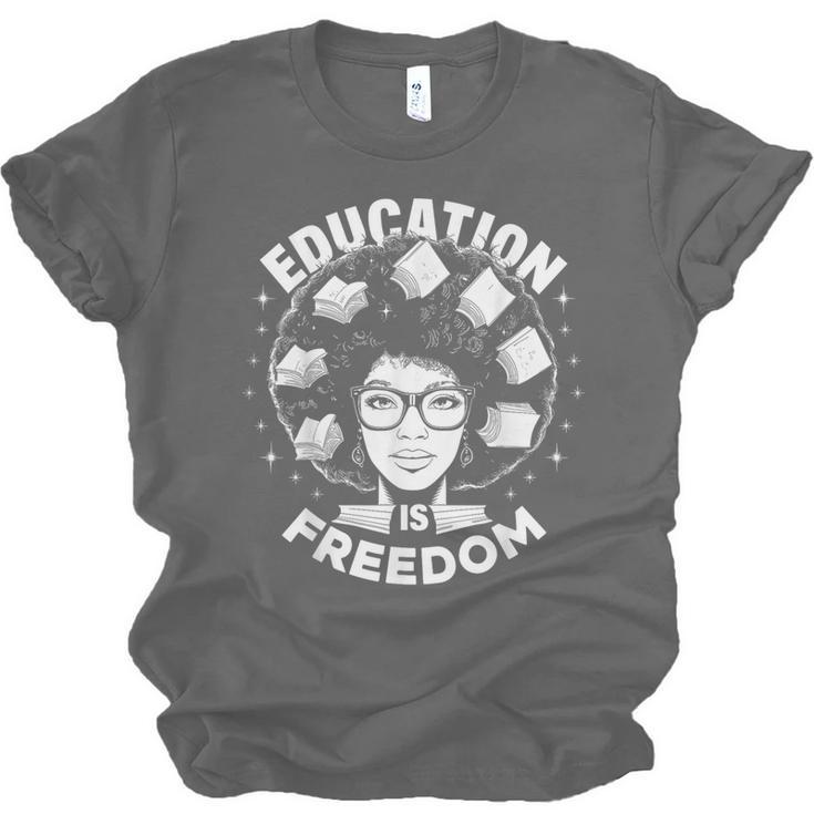 Education Is Freedom History Books African Pride Women Unisex Jersey T-Shirt