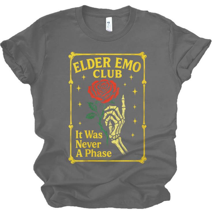 Elder Emo Club Emo Gothic Music Nostalgia Unisex Jersey T-Shirt Elder Emo Club Emo Gothic Music Nostalgia Unisex Jersey T-Shirt