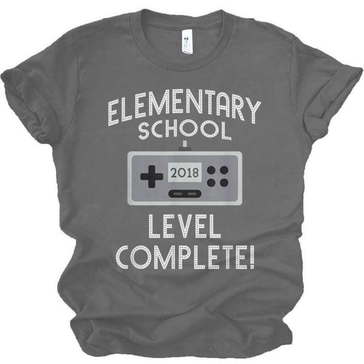 Elementary School Graduation Shirt Level Complete Gamer Unisex Jersey T-Shirt
