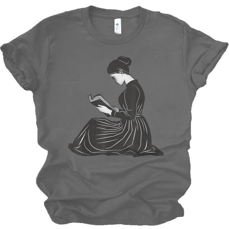 Emily Dickinson Reading A Book Unisex Jersey T-Shirt