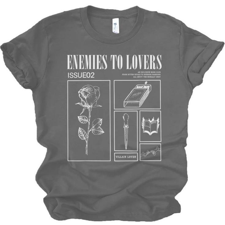 Enemies To Lovers Morally Grey Book Lover Romantasy Bookish Unisex Jersey T-Shirt