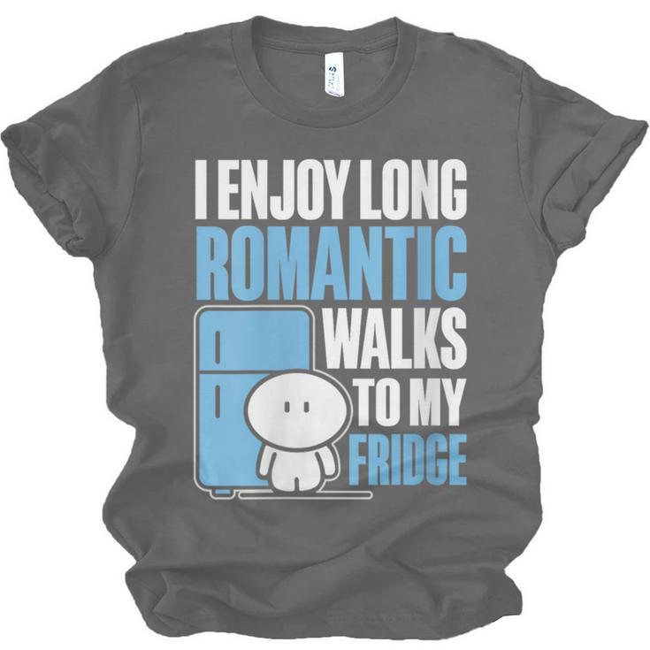 I Enjoy Long Romantic Walks To My Fridge Introvert Unisex Jersey T-Shirt