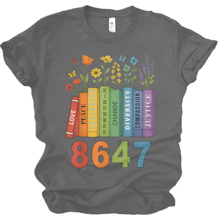 Equal Rights Book Flower Resist 86 47 Feminist Women Rights Unisex Jersey T-Shirt