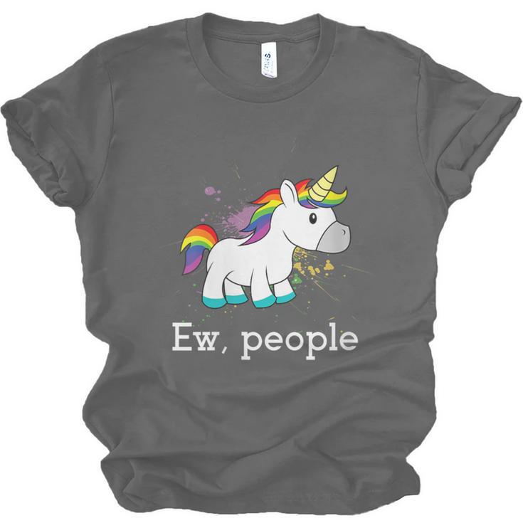 Ew People Unicorn Lover Introvert Rainbow Unicorn Unisex Jersey T-Shirt Ew People Unicorn Lover Introvert Rainbow Unicorn Unisex Jersey T-Shirt