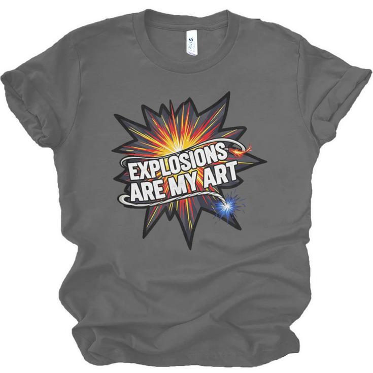Explosions Are My Art Comic Book Boom Unisex Jersey T-Shirt