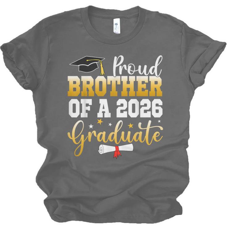 Family Graduation Party Proud Brother Of A 2026 Graduate Unisex Jersey T-Shirt