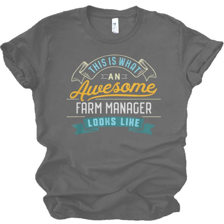 Farm Manager Shirt Awesome Job Occupation Graduation Unisex Jersey T-Shirt