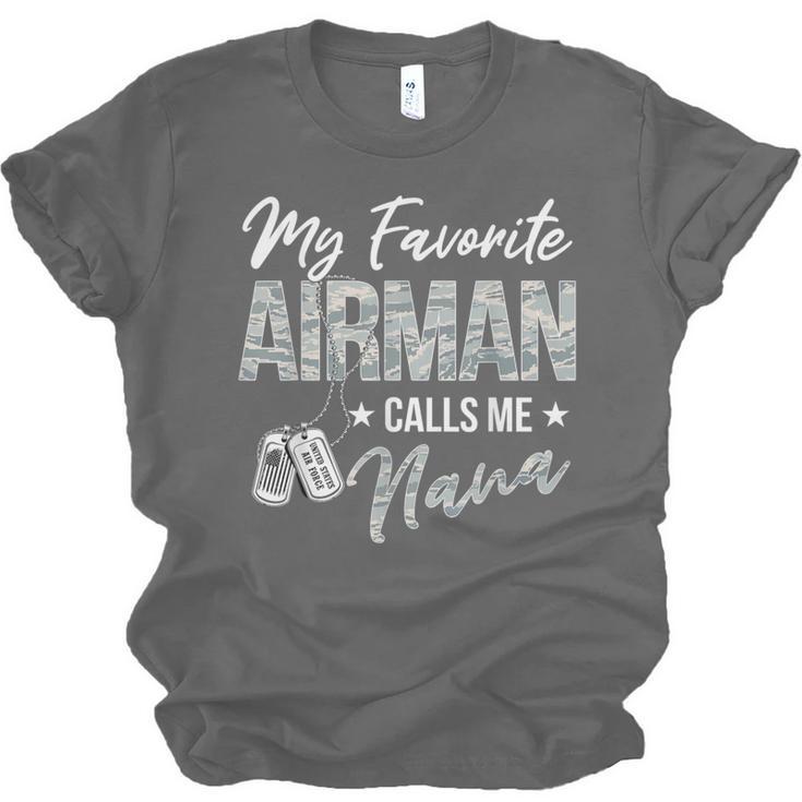 My Favorite Airman Calls Me Nana US Air Force Graduation Unisex Jersey T-Shirt