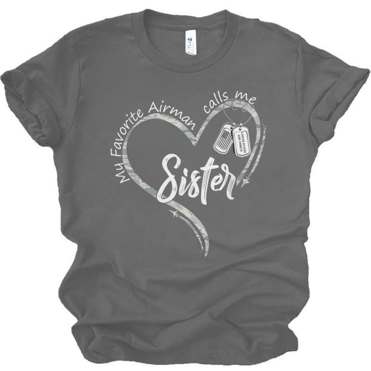 My Favorite Airman Calls Me Sister USAF Graduation Sister Unisex Jersey T-Shirt