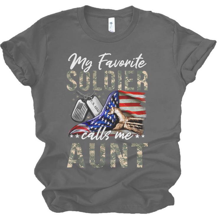 My Favorite Soldier Calls Me Aunt US Army Graduation Aunt Unisex Jersey T-Shirt