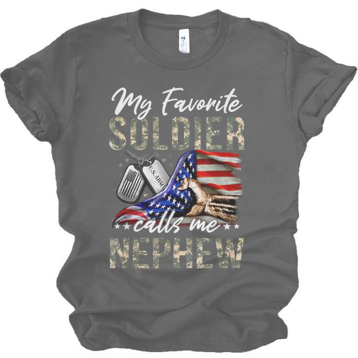 My Favorite Soldier Calls Me Nephew Army Graduation Nephew Unisex Jersey T-Shirt