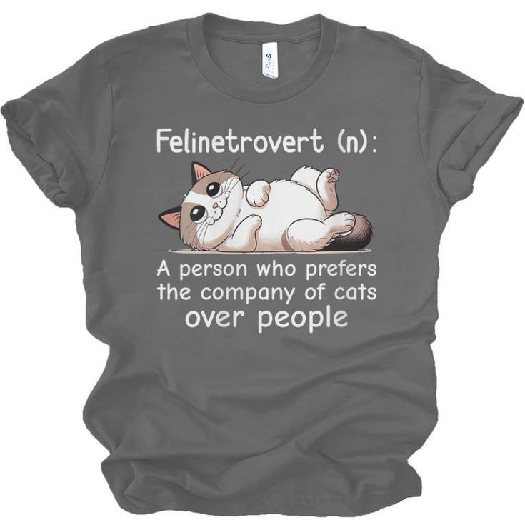 Felinetrovert Definition Cat Lover Introvert Humor Cats Unisex Jersey T-Shirt Felinetrovert Definition Cat Lover Introvert Humor Cats Unisex Jersey T-Shirt