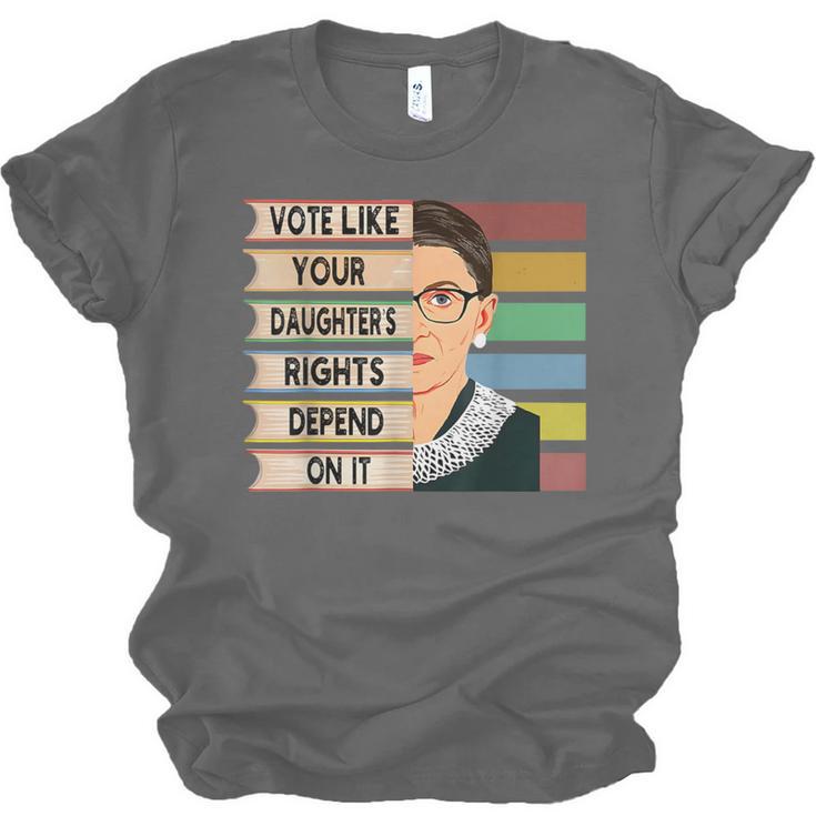 Feminist Ruth Bader Ginsburg RBG Quote Girl With Book Women Unisex Jersey T-Shirt