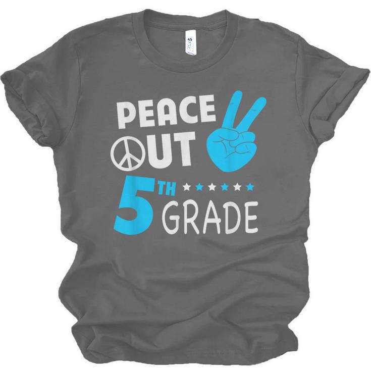 Fifth Grade Graduation Peace Out 5th Grade Boys Unisex Jersey T-Shirt
