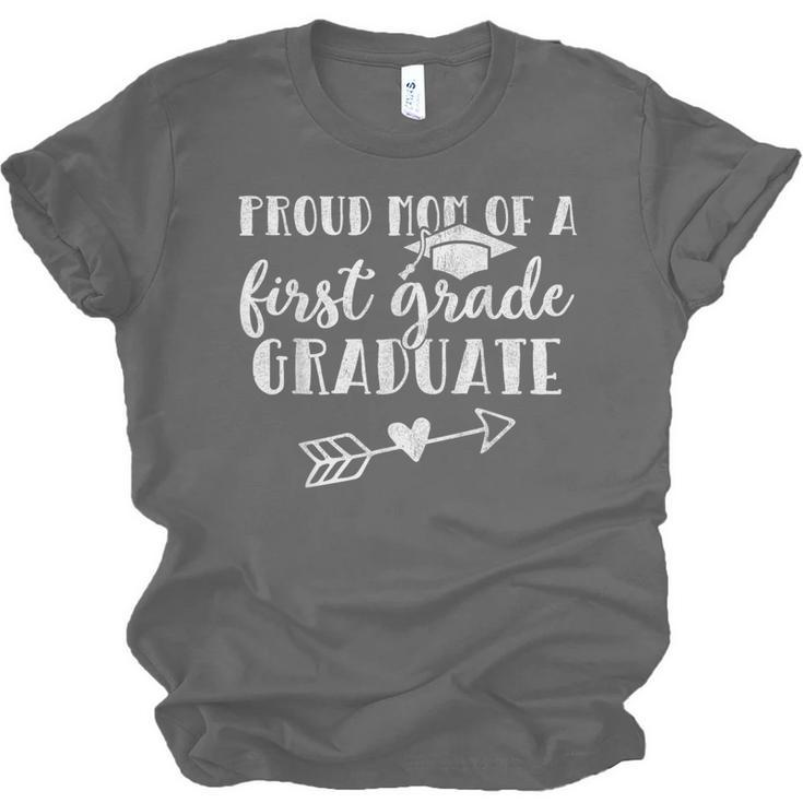 First Grade Graduation Mom Shirt Proud Mom First Grader Unisex Jersey T-Shirt