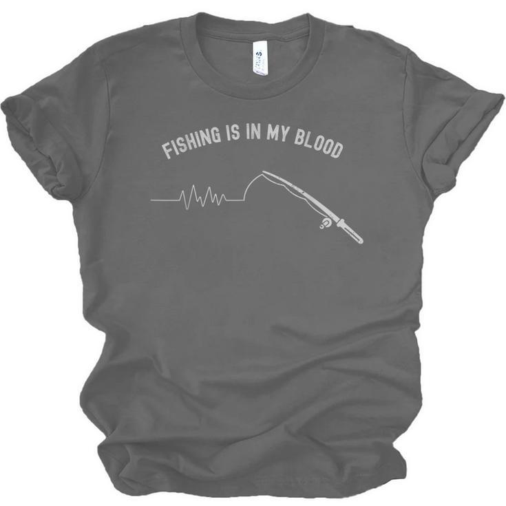 Fishing Is In My Blood I Love Fishing Introvert Unisex Jersey T-Shirt