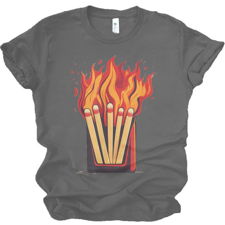 Flames And Lighter Costume For Matchbook Lovers Unisex Jersey T-Shirt