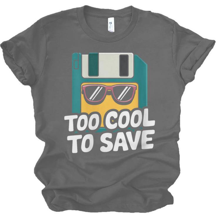 Floppy Disk Retro Tech Nostalgia Old School Computing Humor Unisex Jersey T-Shirt