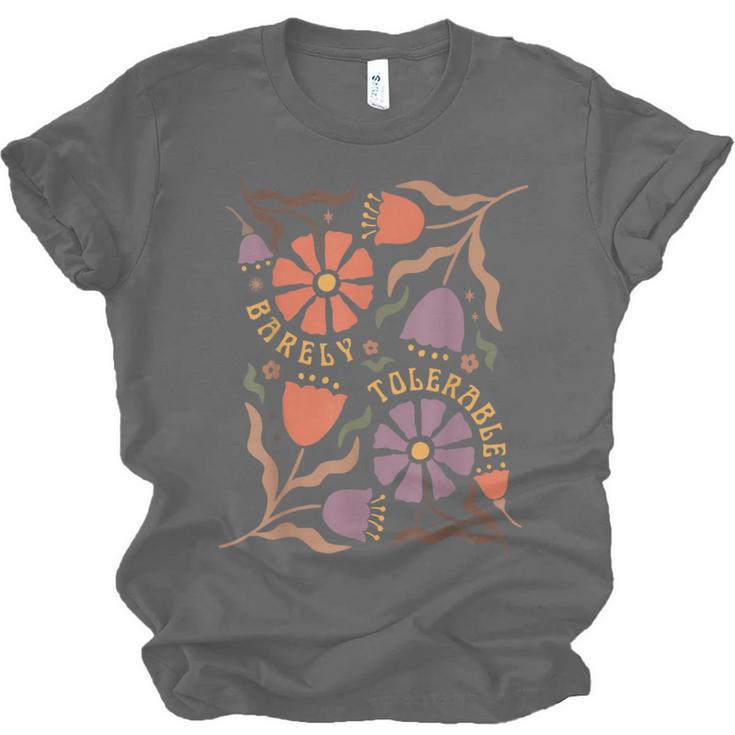 Floral Pride & Prejudice Barely Tolerable Book Lover Bookish Unisex Jersey T-Shirt Floral Pride & Prejudice Barely Tolerable Book Lover Bookish Unisex Jersey T-Shirt