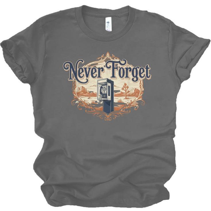 Never Forget Payphones – Retro Humor Nostalgia Graphic Unisex Jersey T-Shirt