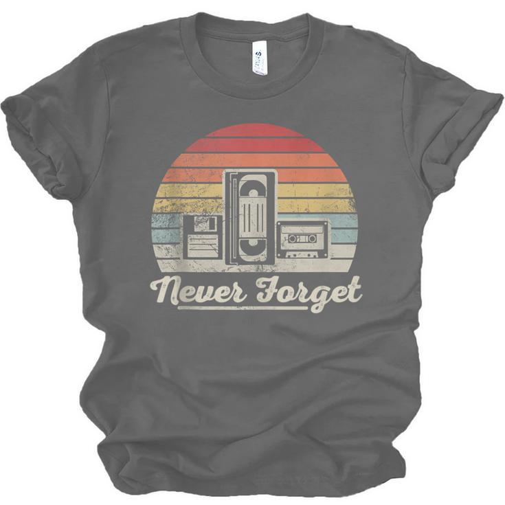 Never Forget Retro Nostalgia Vintage Cassette Unisex Jersey T-Shirt