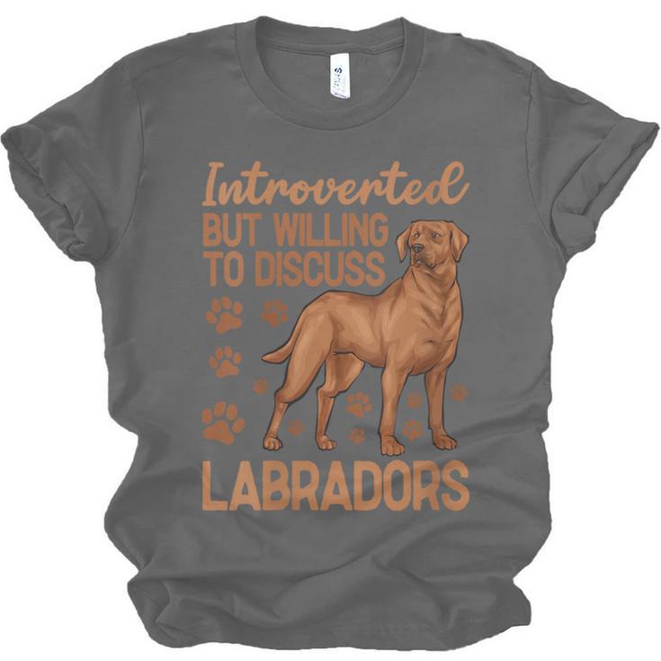 Fox Red Labrador Retriever Introvert Foxred Lab Unisex Jersey T-Shirt