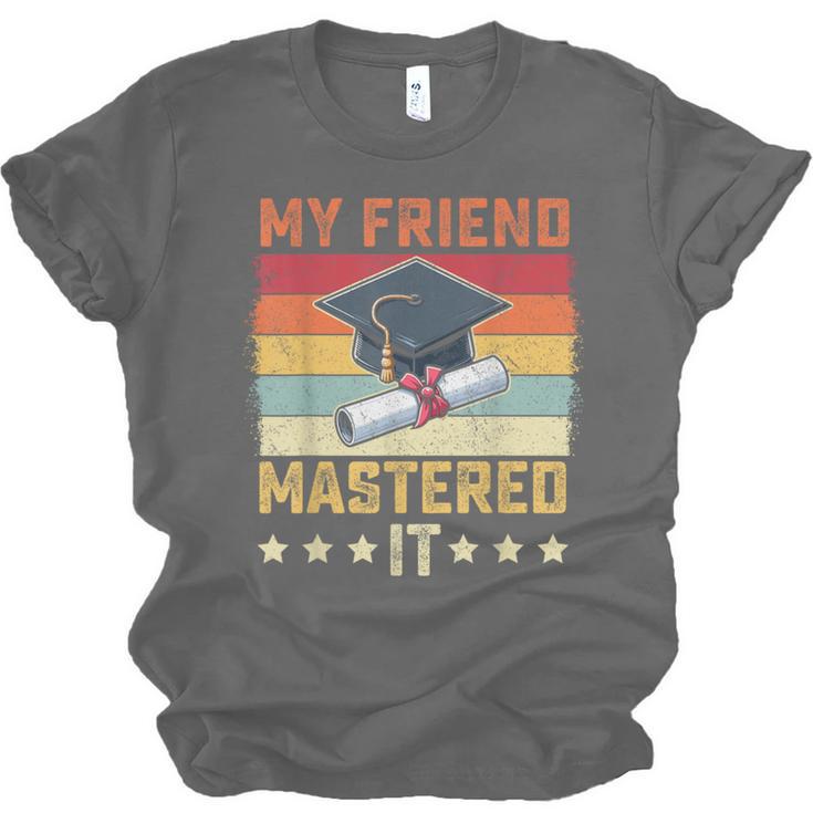 My Friend Mastered It Master's Degree Graduation Vintage Unisex Jersey T-Shirt