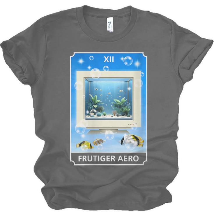 Frutiger Aero Aesthetic Tech Computer Aquarium Tarot Card Unisex Jersey T-Shirt