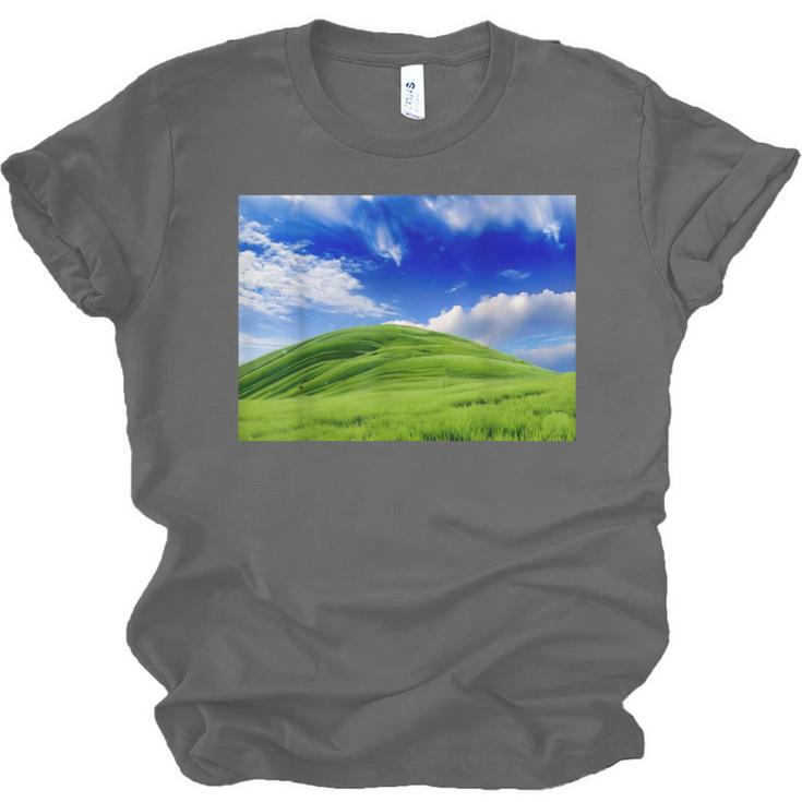 Frutiger Aero Meadow Aesthetic Y2k 2000s Ironic Nostalgic Unisex Jersey T-Shirt Frutiger Aero Meadow Aesthetic Y2k 2000s Ironic Nostalgic Unisex Jersey T-Shirt
