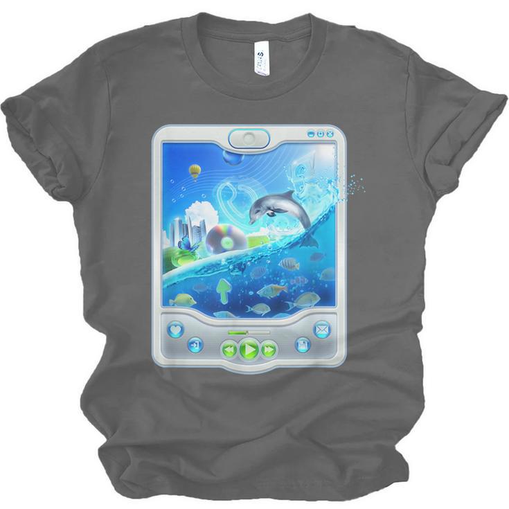 Frutiger Aero Skeuomorphism User Interface Nostalgia Unisex Jersey T-Shirt Frutiger Aero Skeuomorphism User Interface Nostalgia Unisex Jersey T-Shirt