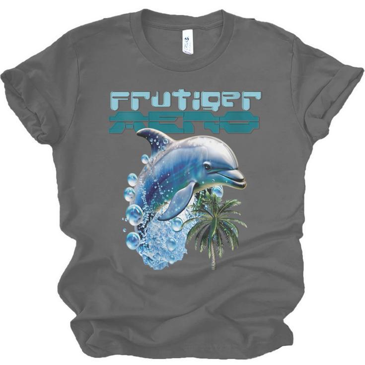Frutiger Aero Splashy Dolphin Y2k Aesthetic Graphic Unisex Jersey T-Shirt Frutiger Aero Splashy Dolphin Y2k Aesthetic Graphic Unisex Jersey T-Shirt