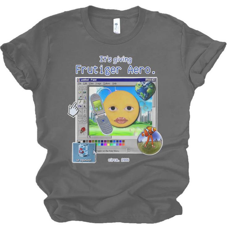 Frutiger Aero Y2K Meme Graphic 2000s Nostalgia Unisex Jersey T-Shirt